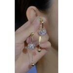 Korean Ultra- Crystal Heart Earrings