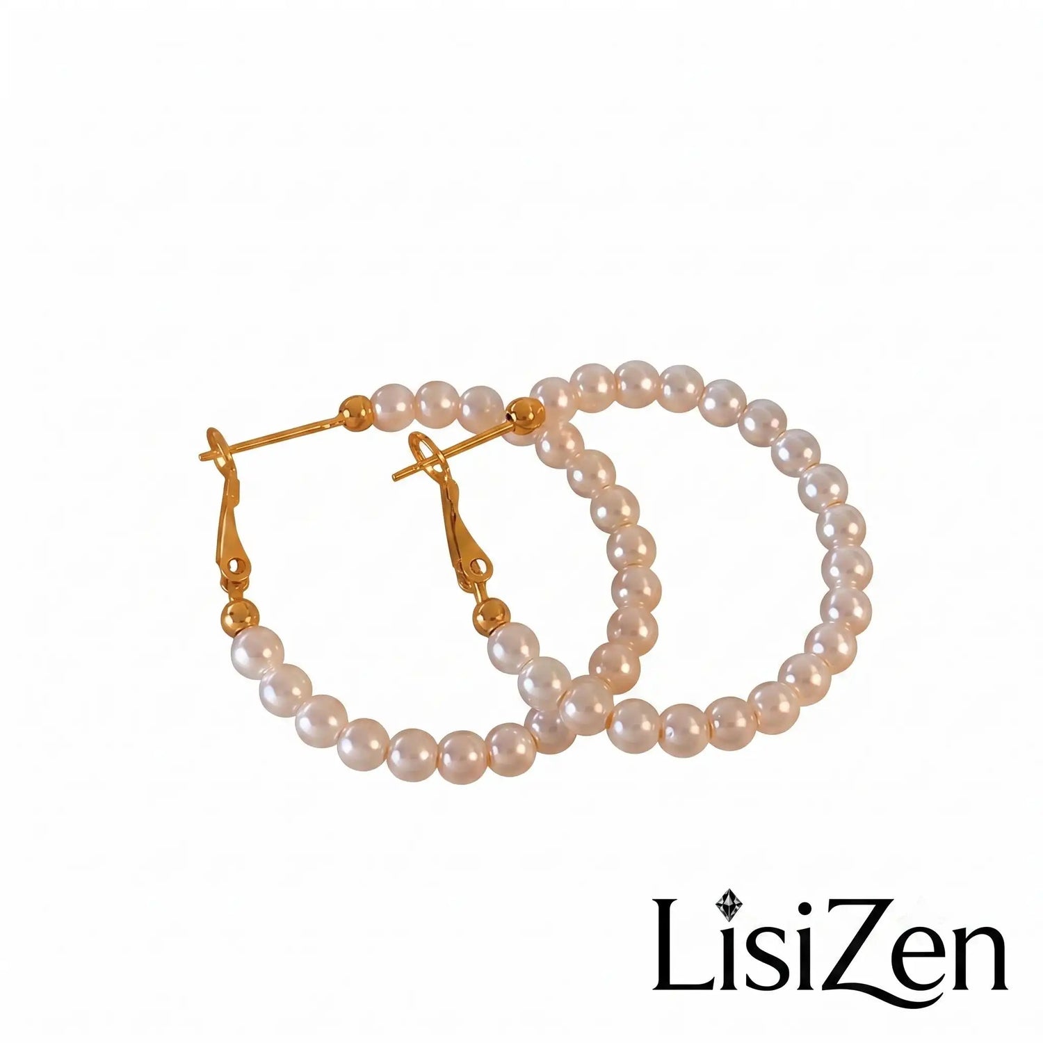 Large Beaded Hoop Earrings