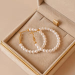 Large Beaded Hoop Earrings