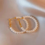 Large Beaded Hoop Earrings