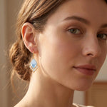 Leaf Crystal Earrings