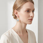 Leaf Crystal Earrings