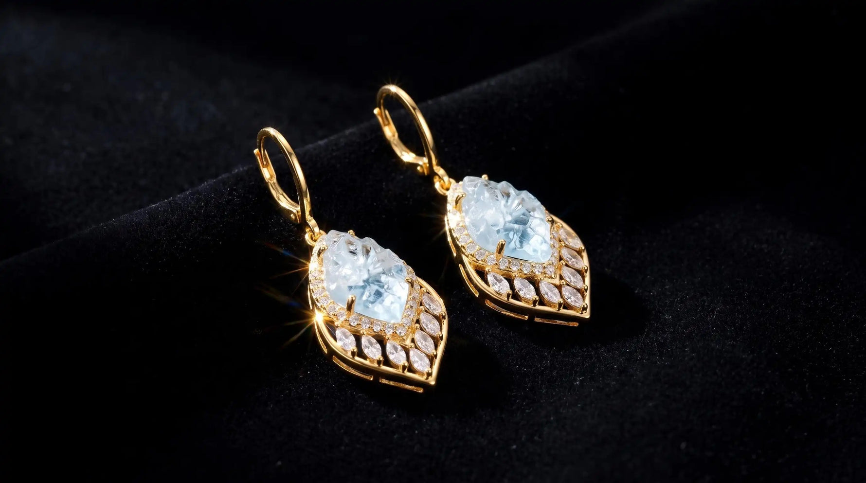 Leaf Crystal Earrings