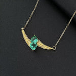 Leaf Emerald Necklace