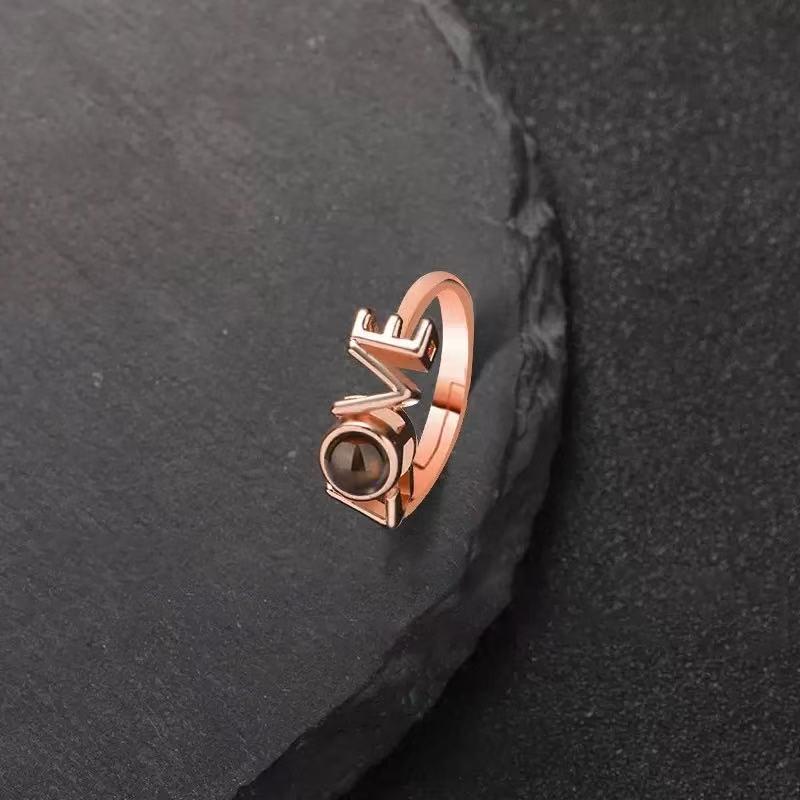 Letter Love Open Ring