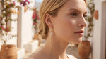 Lightweight Crystal Heart Long Tassel Drop Earrings