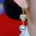 Lightweight Layered Cat Eye Maple Earrings