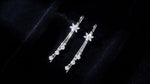 Long Small Flower Tassel Drop Earrings