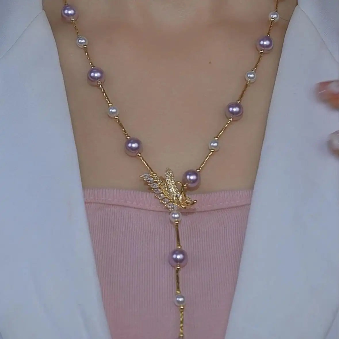 Long Sweater Chain Pendant Necklace