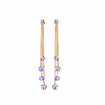 Long Tassel Purple Series Drop Earrings