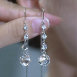 Long Tassel Thread Drop Earrings