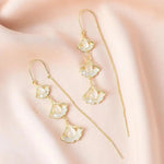 Long Tassel Three Lives Blessed Drop Earrings