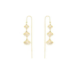 Long Tassel Three Lives Blessed Drop Earrings