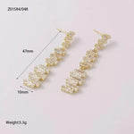Long Trapezoid Crystal Handmade for Earrings