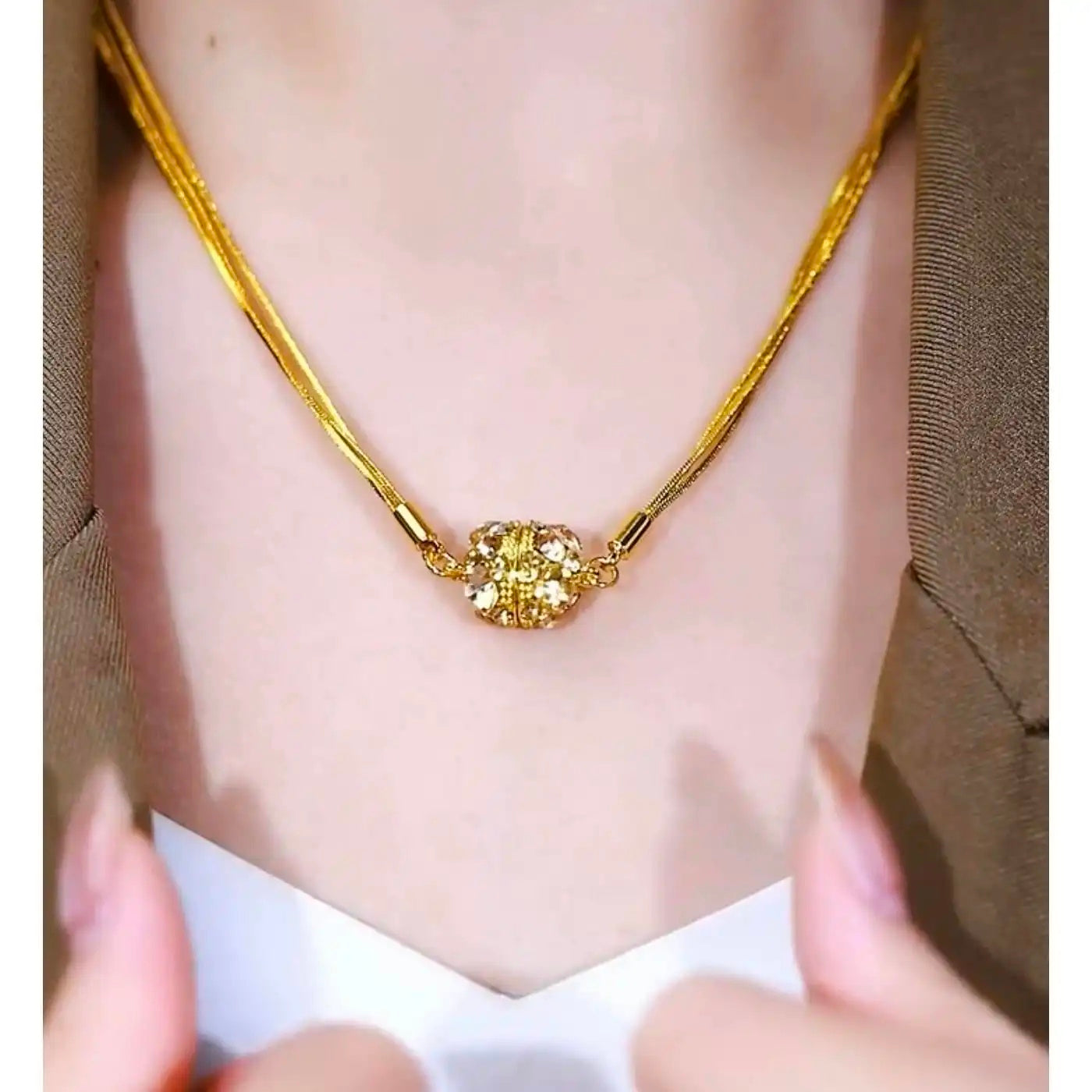 Magnetic Crystal Multi-Layer Accessory Magnetic Necklace
