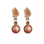 Maillard Series Crystal Leaf Pearl Earrings