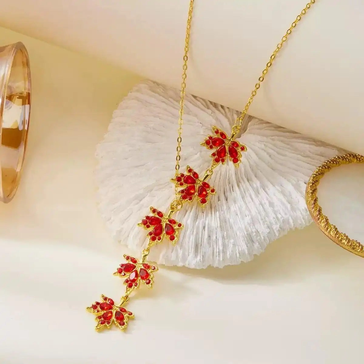Maple Leaf Sweater Chain Necklace