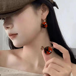 Marbled Pearl Animal Print Pattern Stud Earrings