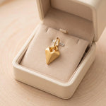 Matte Brushed Metallic Heart Ear Cuffs