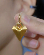 Matte Brushed Metallic Heart Ear Cuffs