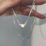 Matte Magnetic Heart Necklace