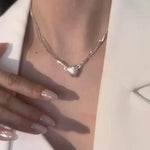 Matte Magnetic Heart Necklace
