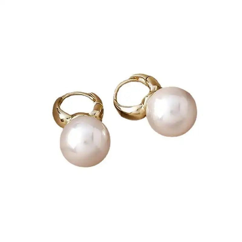 Mermaid Pearl Geometric French Drop Earrings