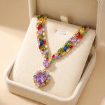 Mermaid Princess Shining Ocean Heart Necklace