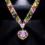 Mermaid Princess Shining Ocean Heart Necklace