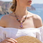 Mermaid Princess Shining Ocean Heart Necklace
