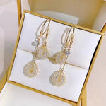 Mesh Circle Drop Earrings
