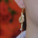Mesh Phoenix Tassel Drop Earrings