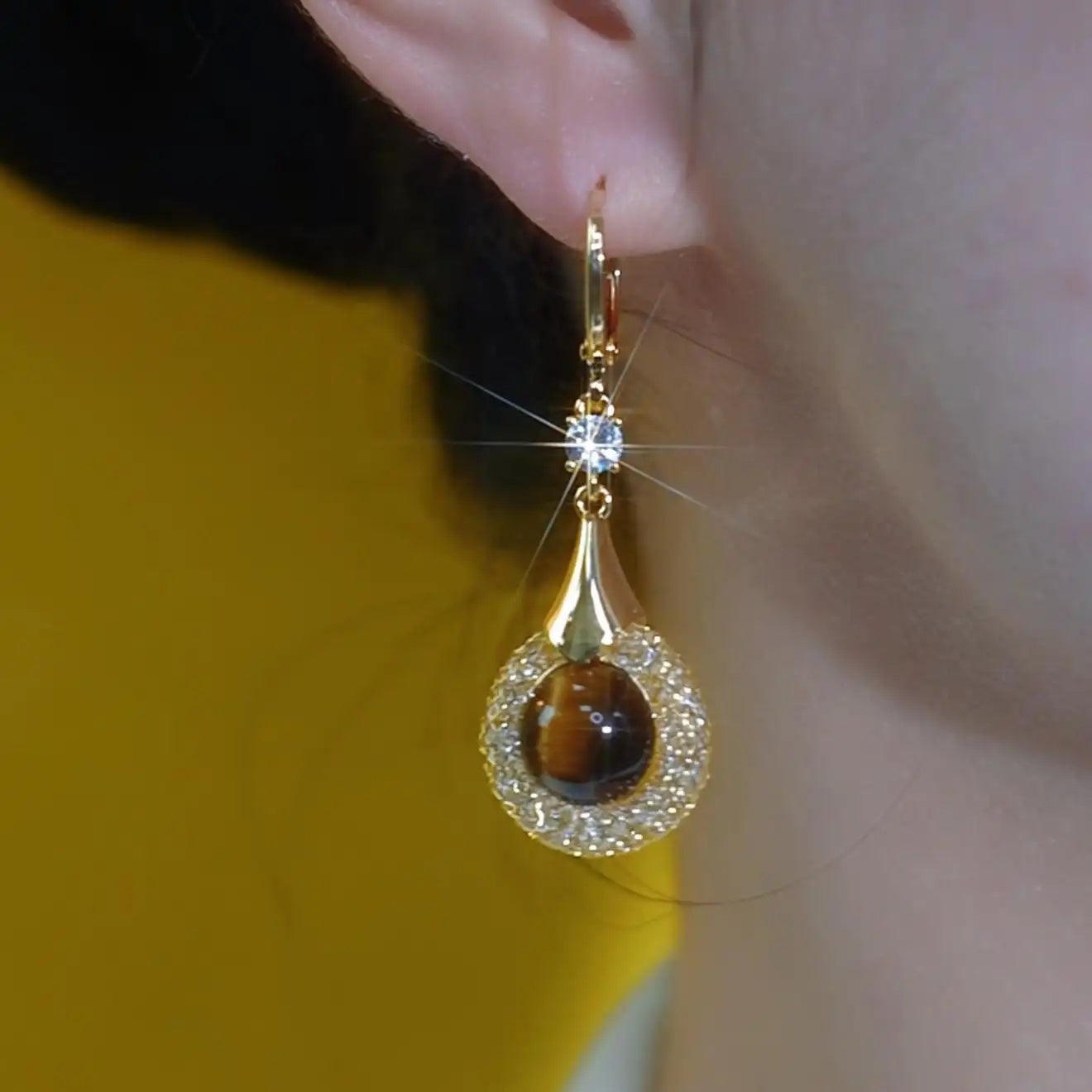 Mesh Teardrop Earrings