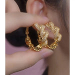 Mesh Wrapped Hoop Earrings