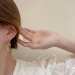 Metal Ball Tassel Drop Earrings