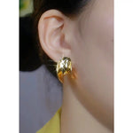 Metal C-Shaped Earrings