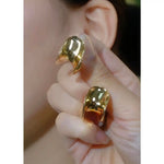 Metal C-Shaped Earrings