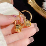 Metal Knot Circle Clip-On Minimalist Earrings