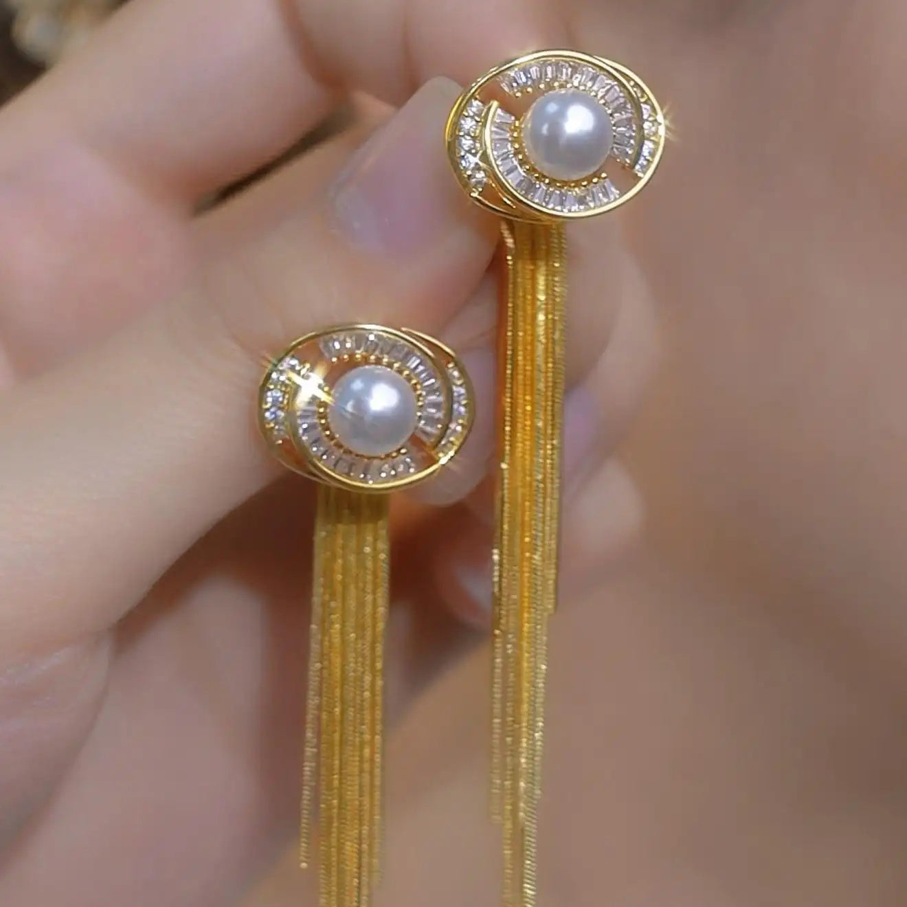 Micro Inlay Crystal Wrapped Two-Wear Drop Earrings