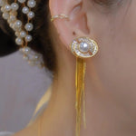 Micro Inlay Crystal Wrapped Two-Wear Drop Earrings