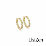 Micro-Paved Crystal Hoop Earrings