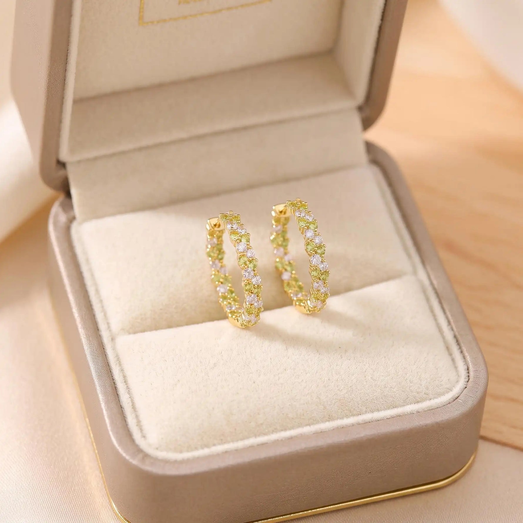 Micro-Paved Crystal Hoop Earrings