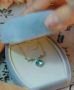 Millennium Rose-Cut Sea Blue Diamond Necklace