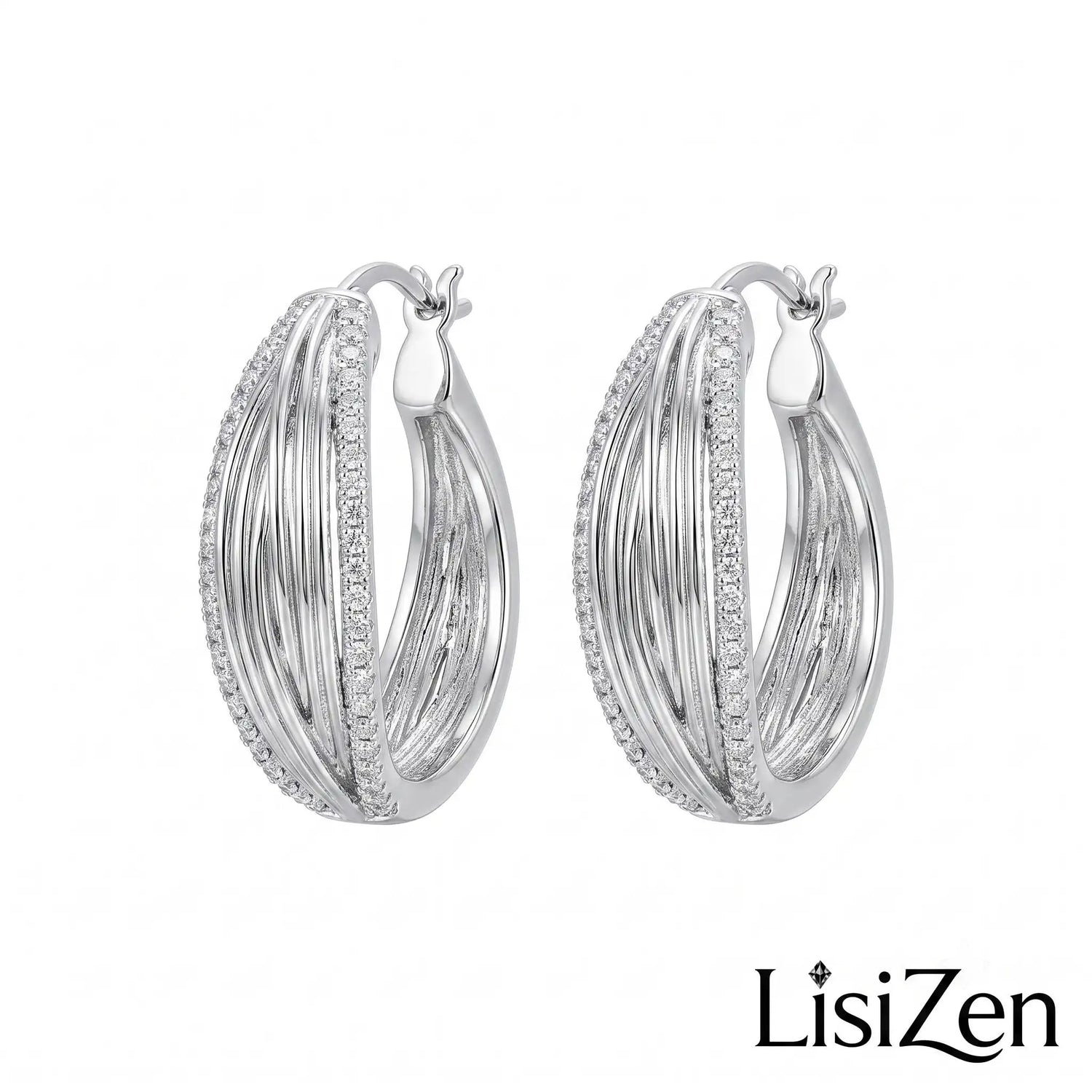 Minimalist 925 Silver Post Hoop Earrings