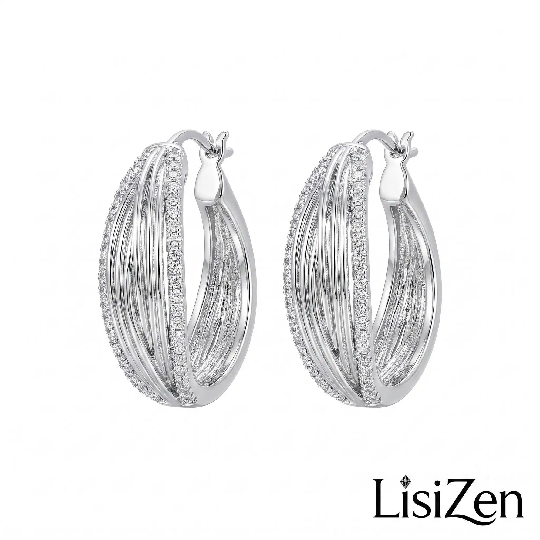 Minimalist 925 Silver Post Hoop Earrings