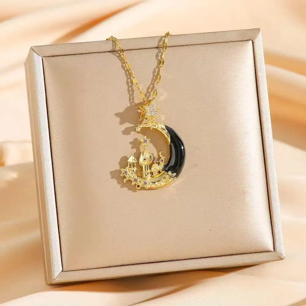 Minimalist Arabian Nights Star Moon Necklace