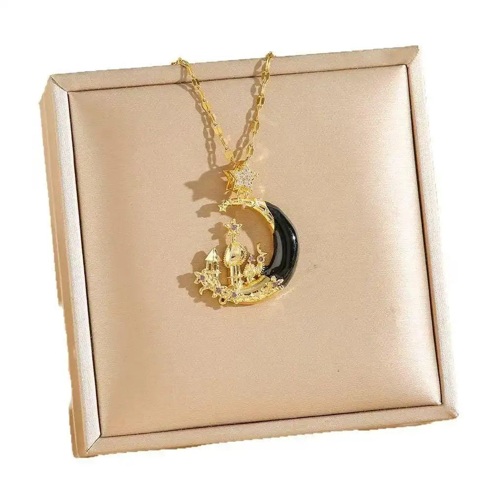 Minimalist Arabian Nights Star Moon Necklace