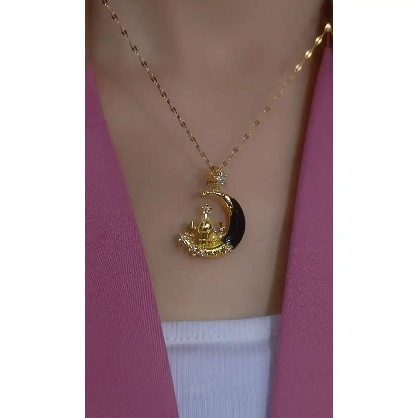 Minimalist Arabian Nights Star Moon Necklace