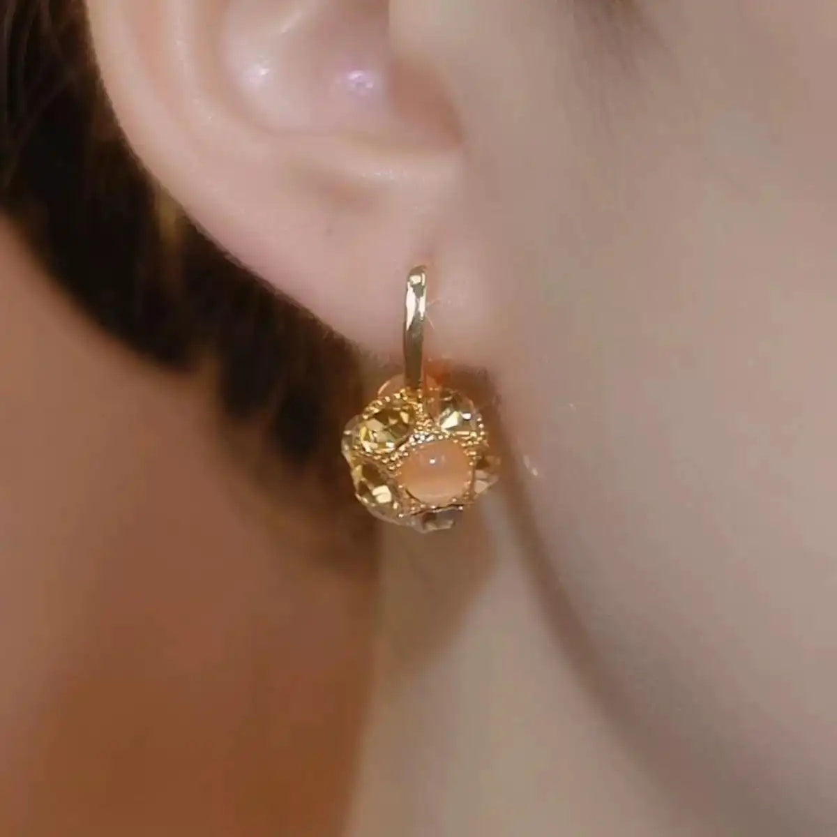 Minimalist Ball Cold Hoop Earrings