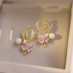 Minimalist Crystal Accents Hoop Earrings